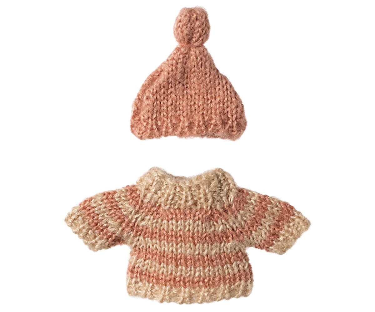 Mouse Clothes - Big Sister- Knitted Sweater & Hat