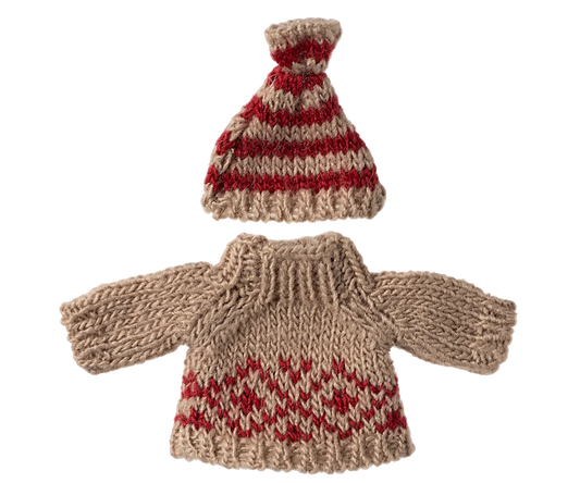 Mouse Clothes - Mum - Knitted Sweater & Hat
