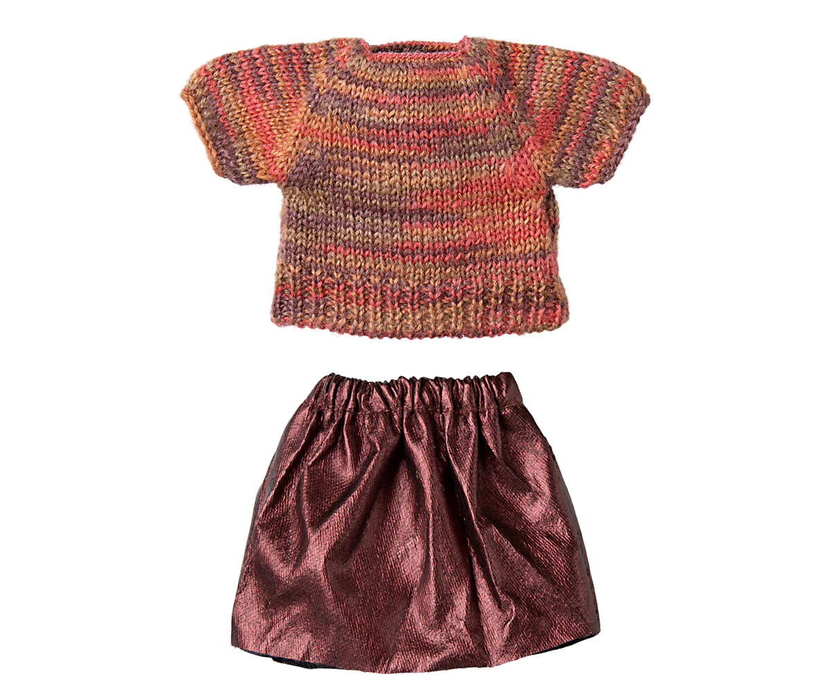 Mouse Clothes - Mum - Skirt & Knitted Blouse