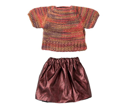 Mouse Clothes - Mum - Skirt & Knitted Blouse