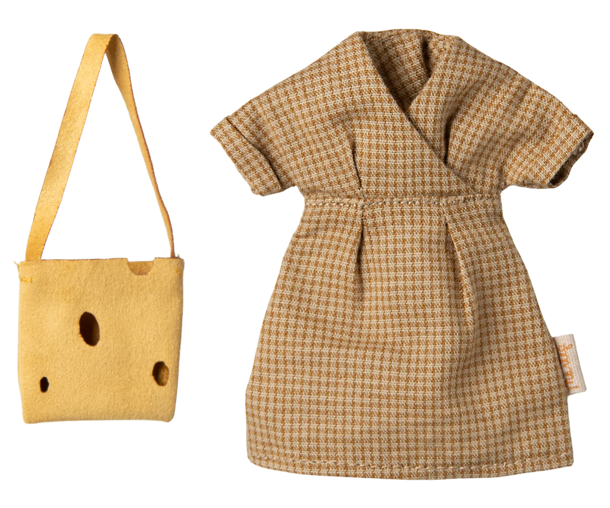 Mouse Clothes - Mum - Dress & Cheese Bag
