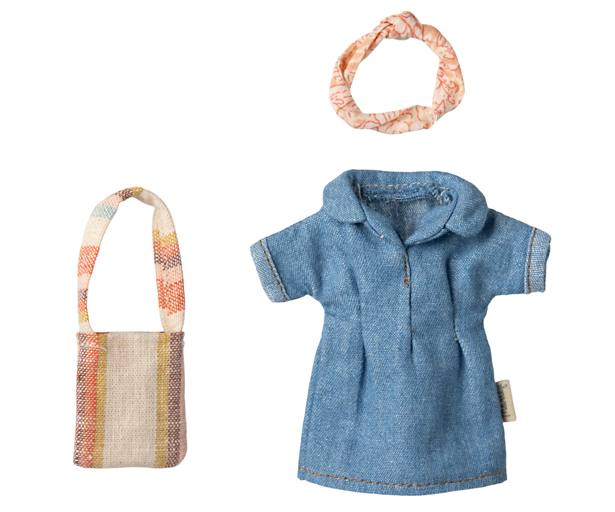 Mouse Clothes - Mum - Denim Dress & Bag