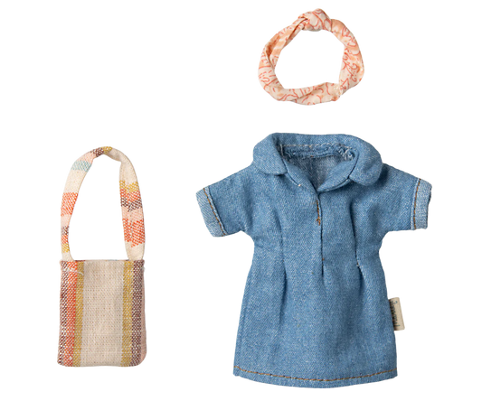 Mouse Clothes - Mum - Denim Dress & Bag