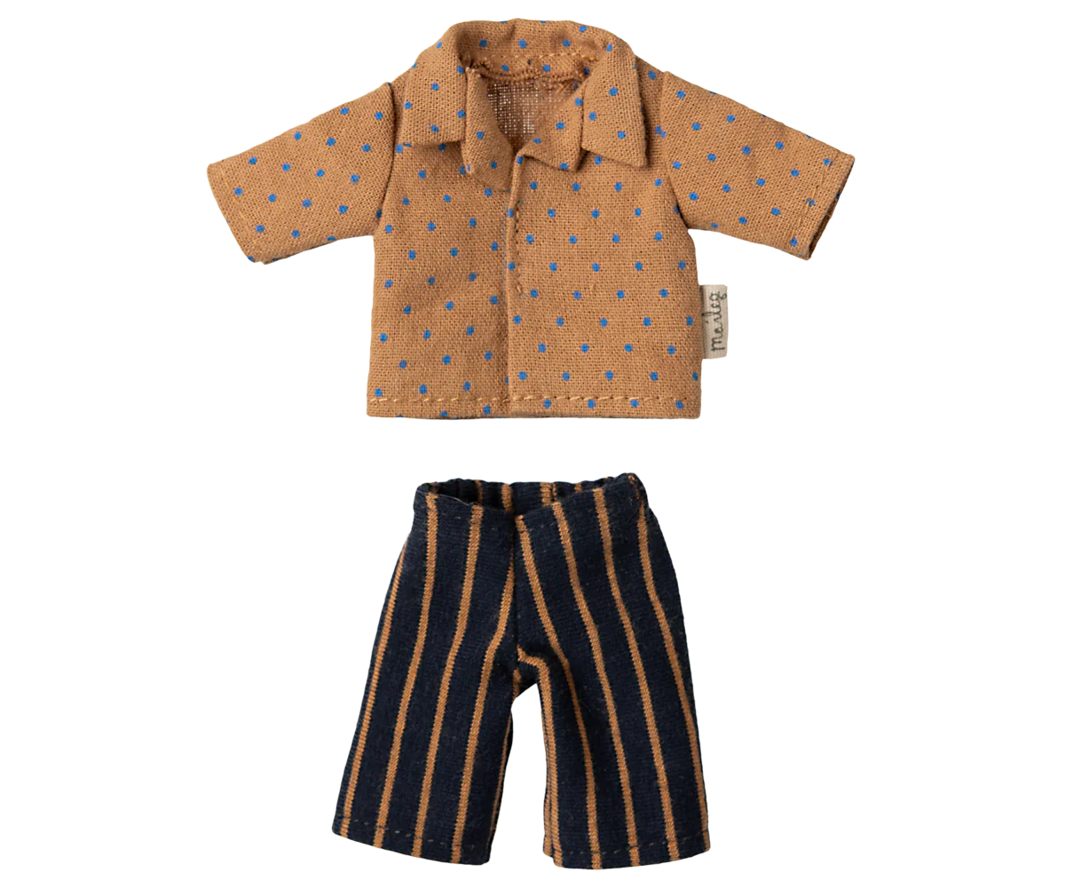 Mouse Clothes - Dad - Shirt & Striped Pants