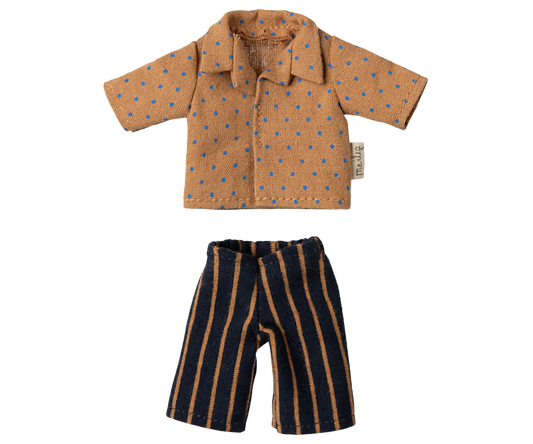 Mouse Clothes - Dad - Shirt & Striped Pants
