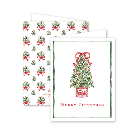 Card - Holly Ribbons Tree