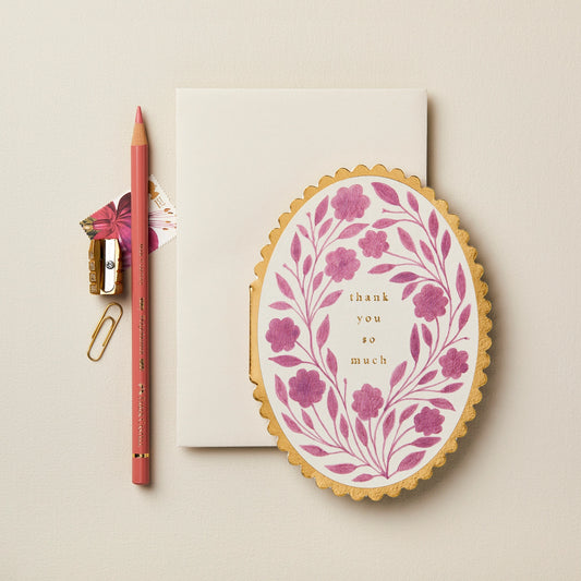 Card - Thank You - Violet Flora