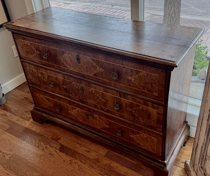 Antique 18th c. Italian Walnut Chest with Inlay