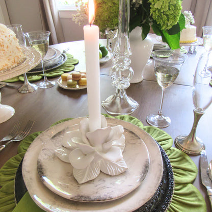 Ceramic Rose Petal Candle Holder