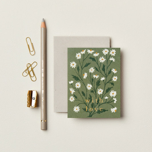 Mini Card - Daisy 'With Love'