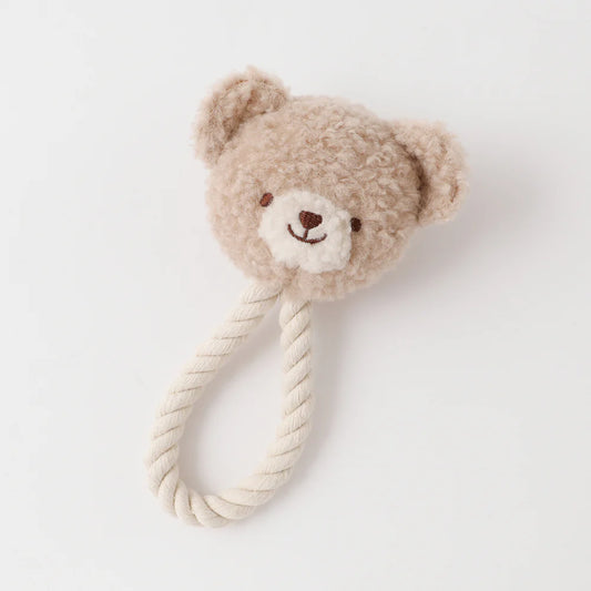 Dog Toy - Plush Bear with Rope