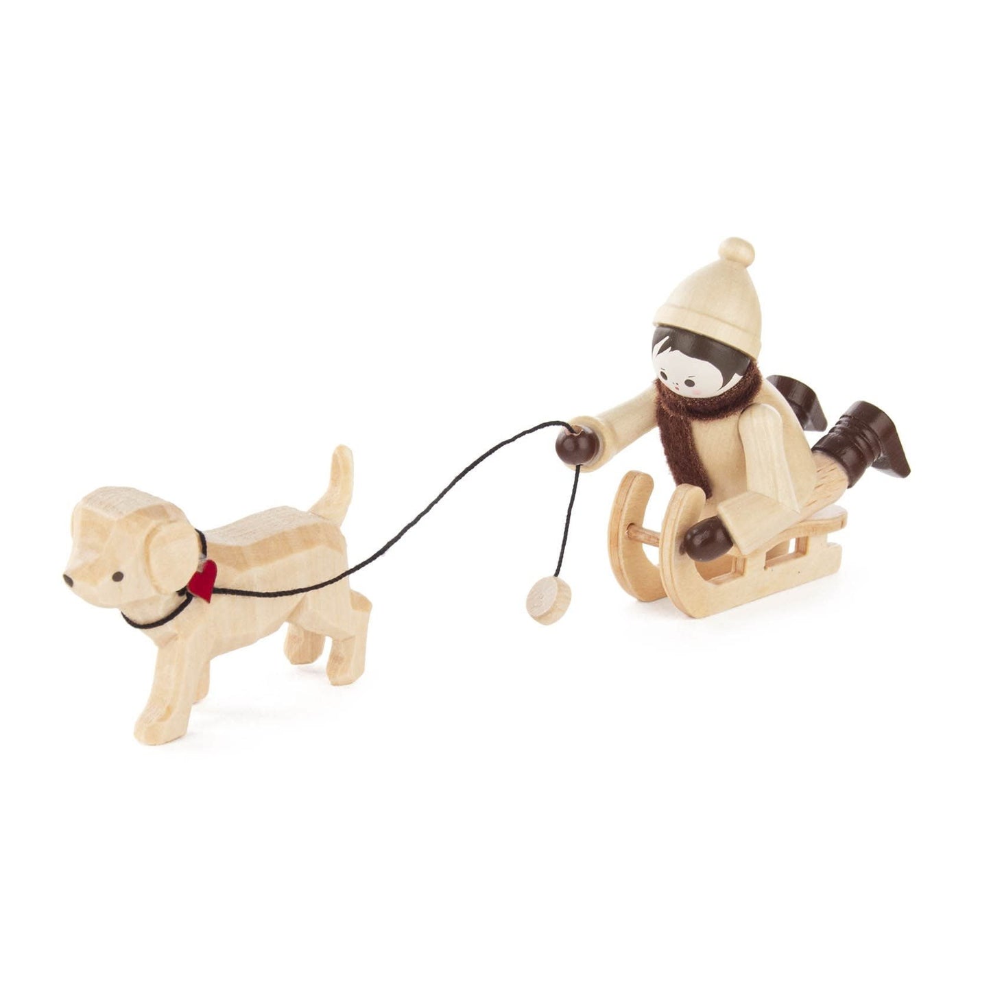 Boy with Dog on Sled