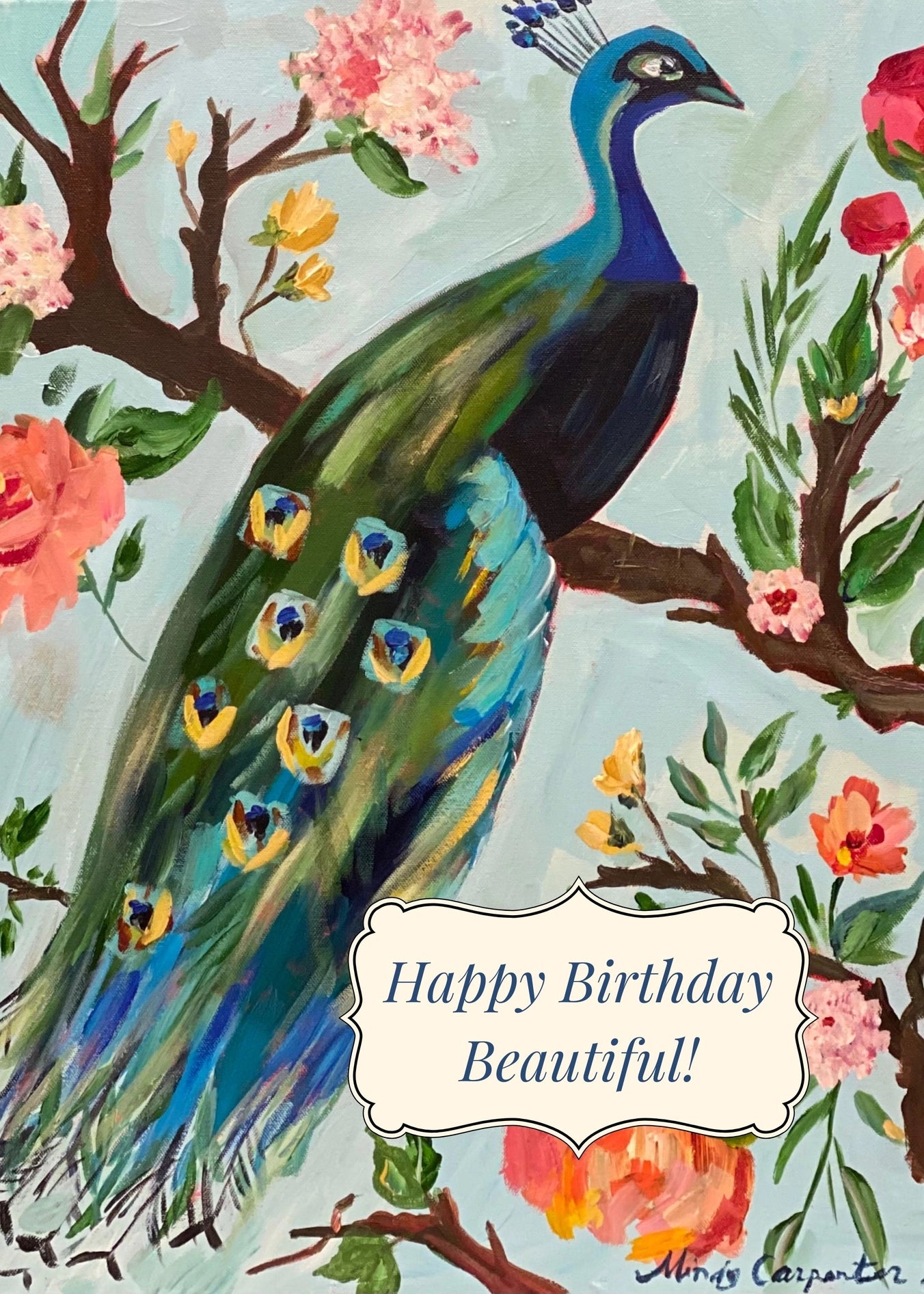 Card - Birthday - Peacock