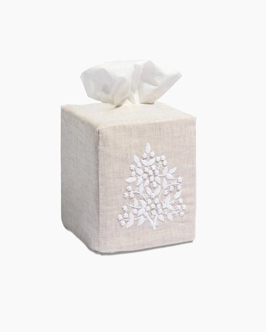 Tissue Box Cover - Jardin Natural with White