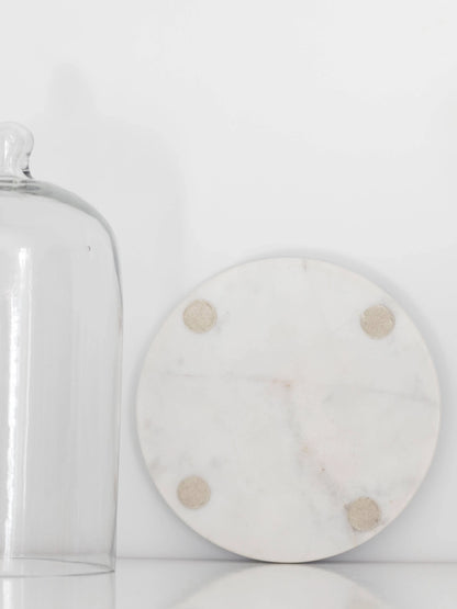 Marble - Glass Candle Cloche