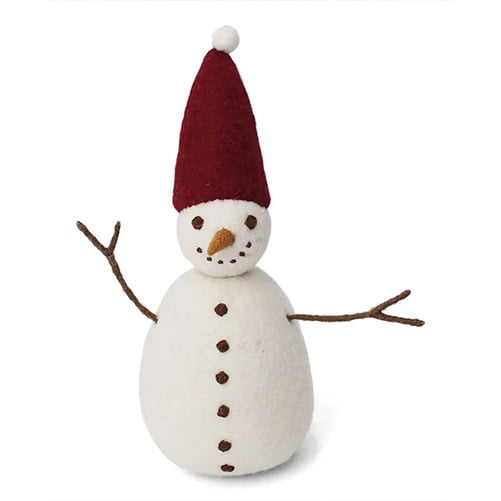 Big Felt Snowman - Red