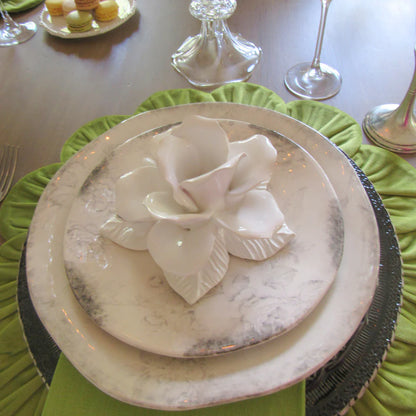 Ceramic Rose Petal Candle Holder