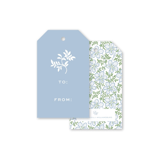 Gift Tags - Ghost Blossom Blue (pack of 8)