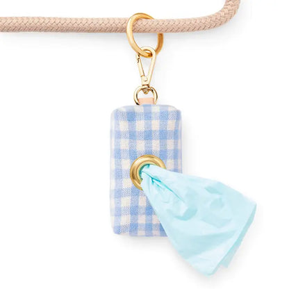 Waste Bag Dispenser - Sky Blue Gingham