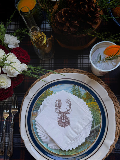 Paper Cocktail Napkins - Christmas Deer