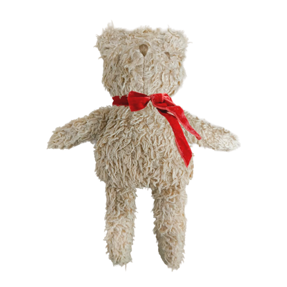 Sherpa Bear with Velvet Bow - Red