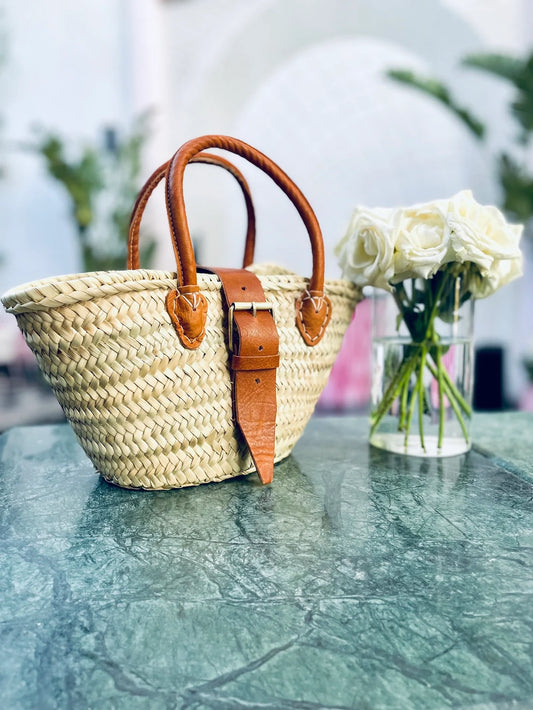 French Market Tote - The Burgundy Brown Small