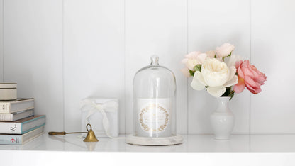 Marble - Glass Candle Cloche