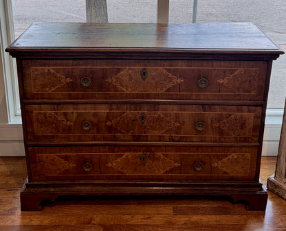 Antique 18th c. Italian Walnut Chest with Inlay