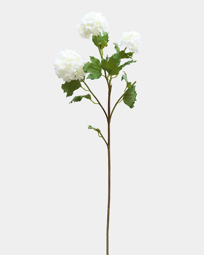 Floral Stem - Snowball Cream 33"