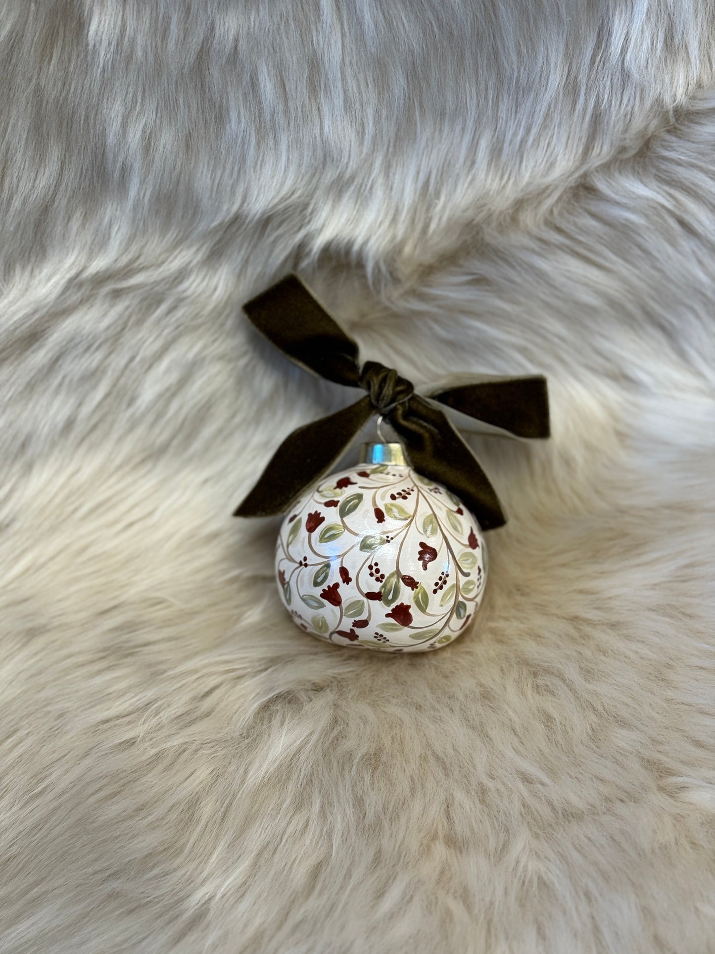 Sarah Maggie Hand Painted Ornament - Edelweiss