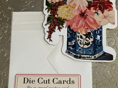 Card Die Cut - Everyday - Delft Floral