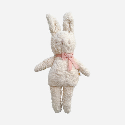 Sherpa Bunny with Velvet Bow - Blush