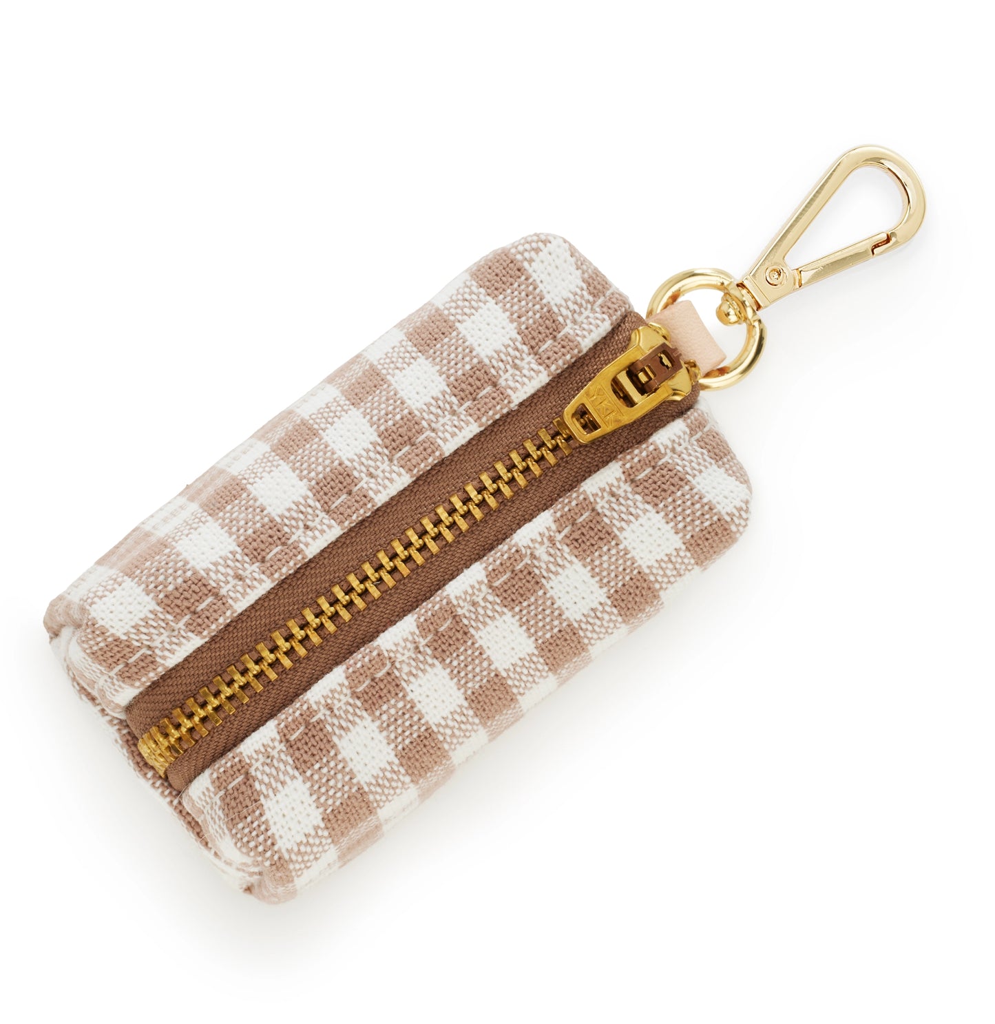 Waste Bag Dispenser - Mushroom Brown Gingham
