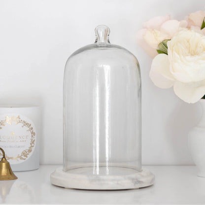 Marble - Glass Candle Cloche
