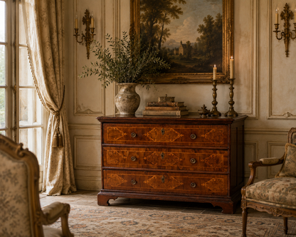 Antique 18th c. Italian Walnut Chest with Inlay