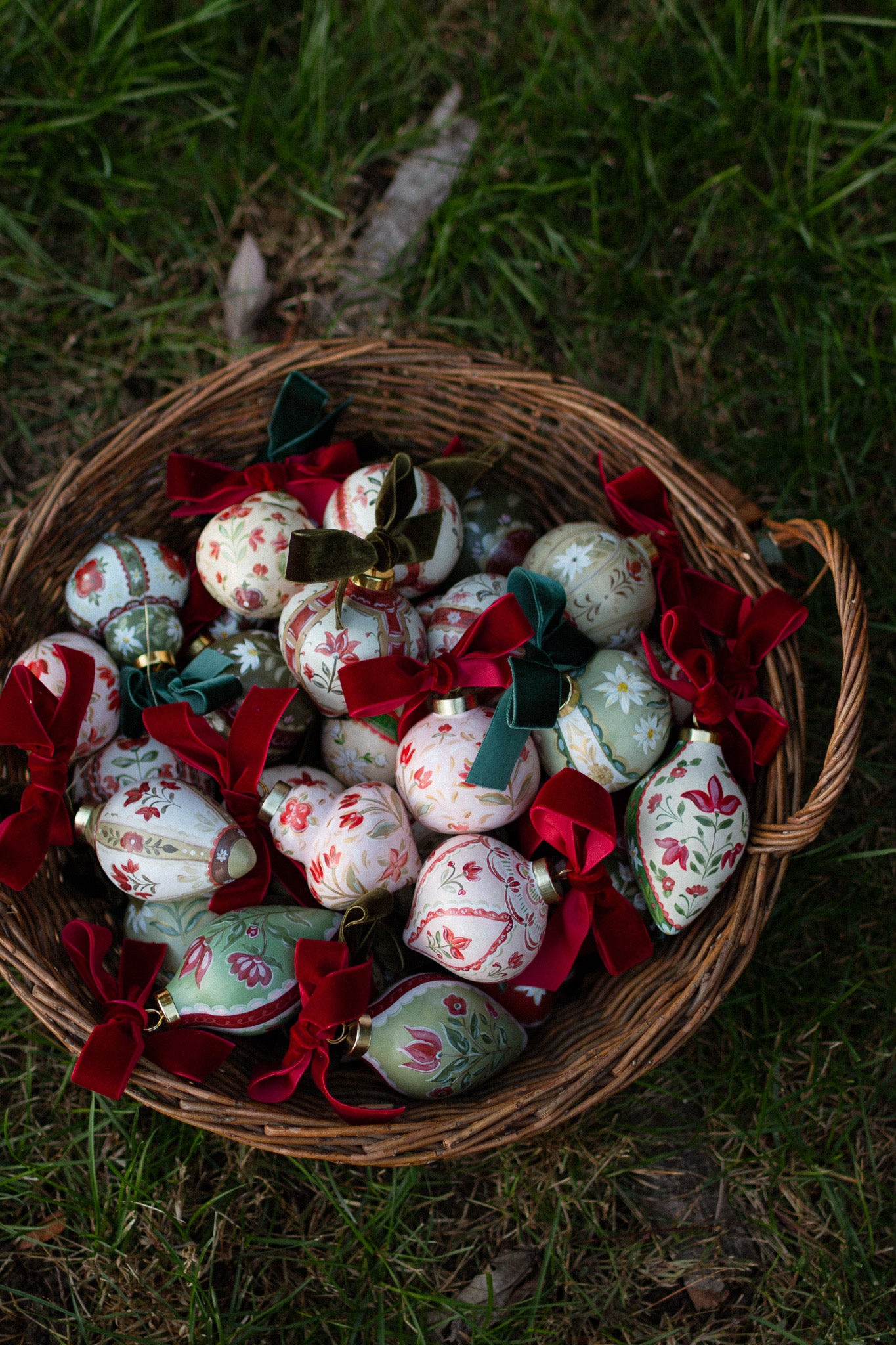 Sarah Maggie Hand Painted Ornament - Edelweiss
