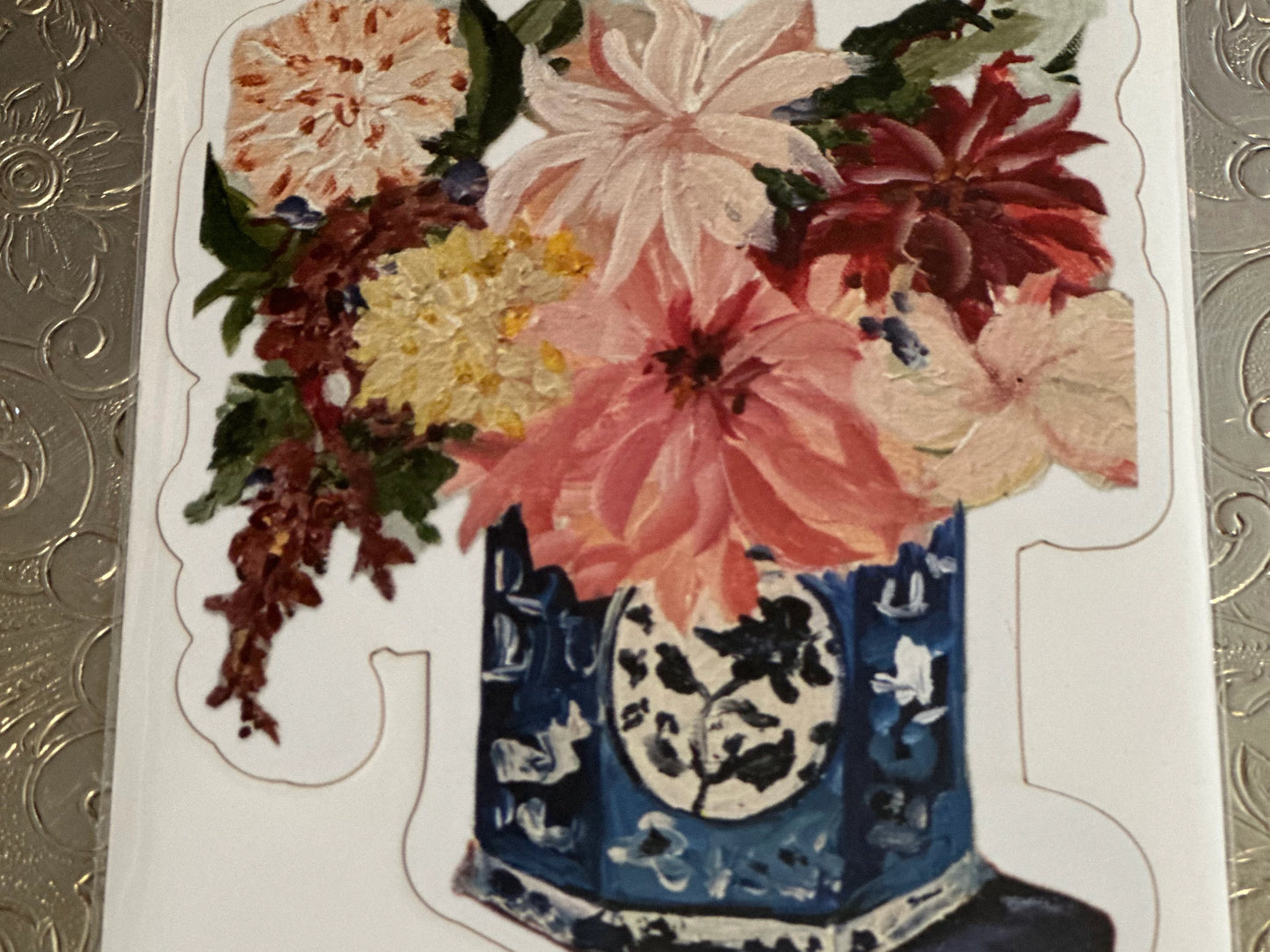 Card Die Cut - Everyday - Delft Floral