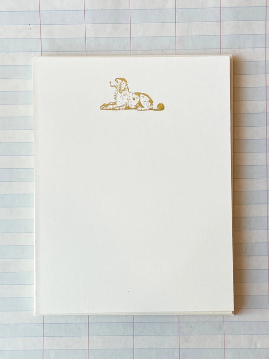 Stationery Set - Pressed Gold Foil - Dog