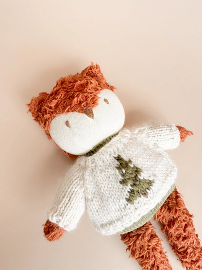 Sherpa Bear & Bunny Sweater - Winter Tree