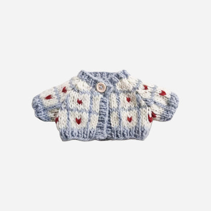 Sherpa Bear & Bunny Sweater - Windowpane Heart