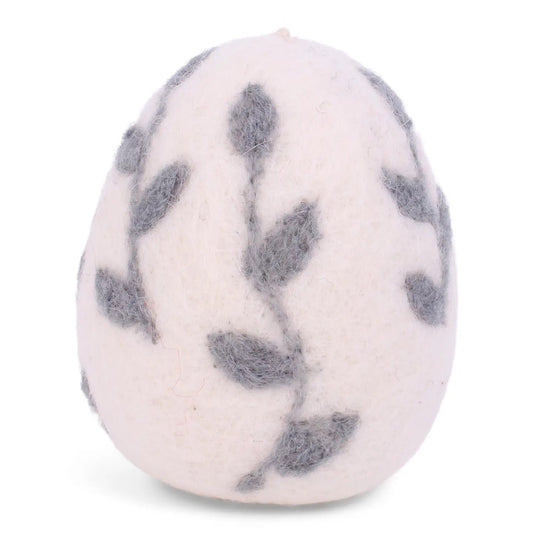 Ornament - Egg with Leaves - Blue