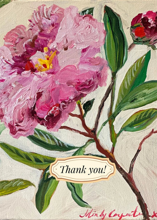 Card - Thank You - Peony