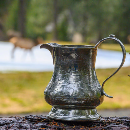 Pewter Pitcher with Deer