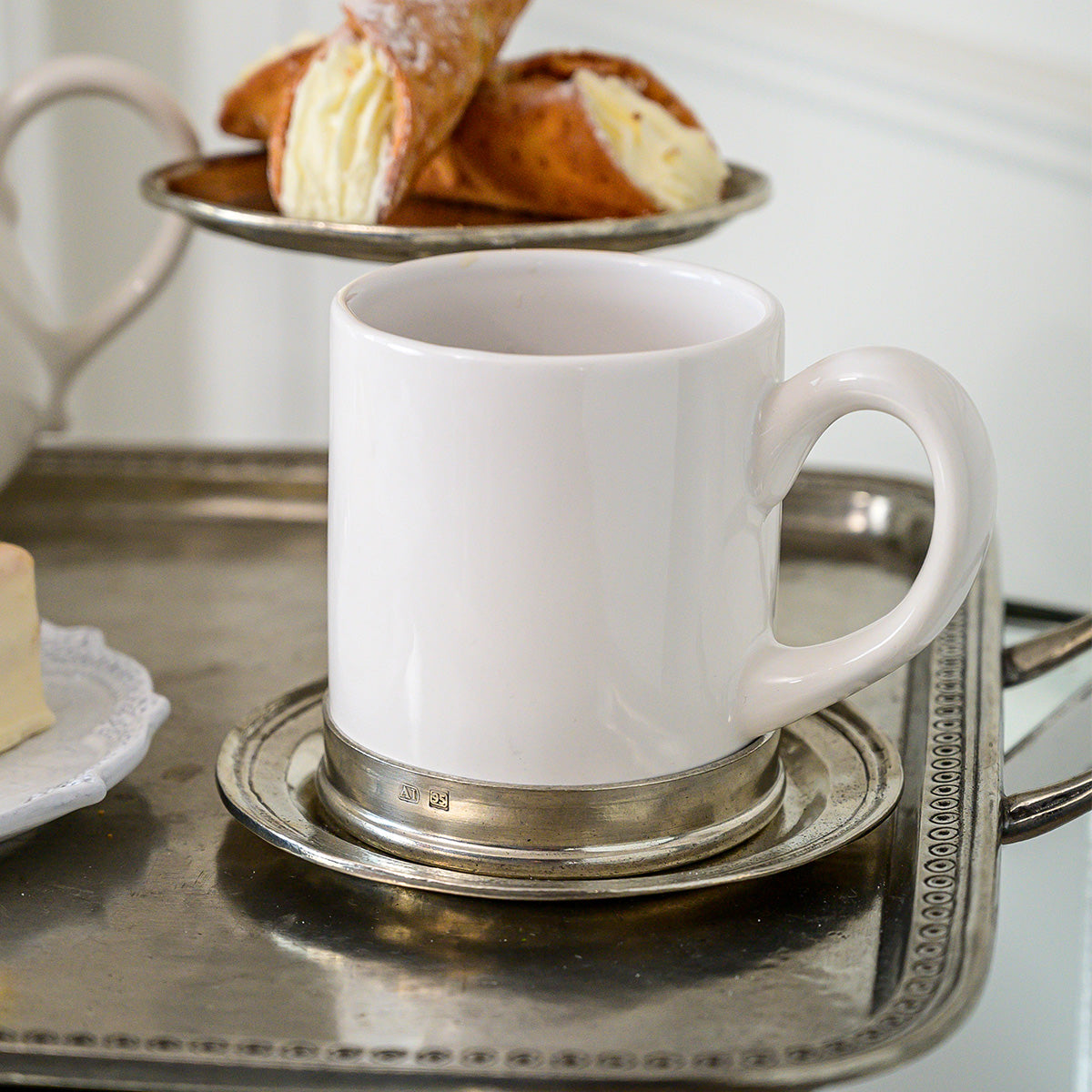 Pewter Bread/Canape Plate