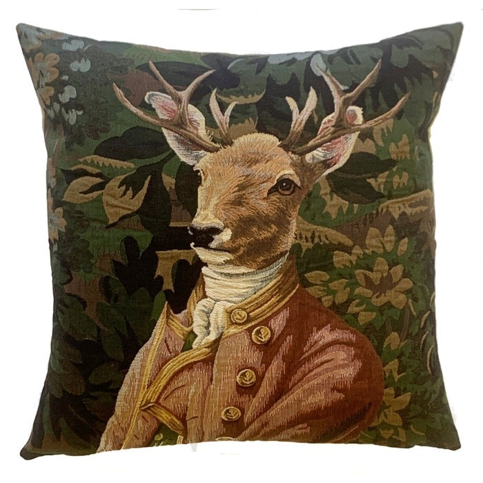Pillow - Stag with Verdure Pink Jacket