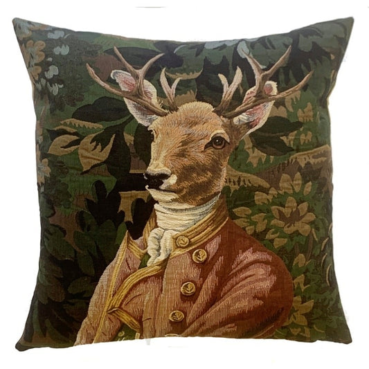Pillow - Stag with Verdure Pink Jacket