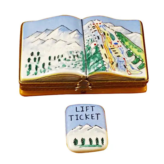 Limoges Porcelain - Trail Map with Lift Ticket