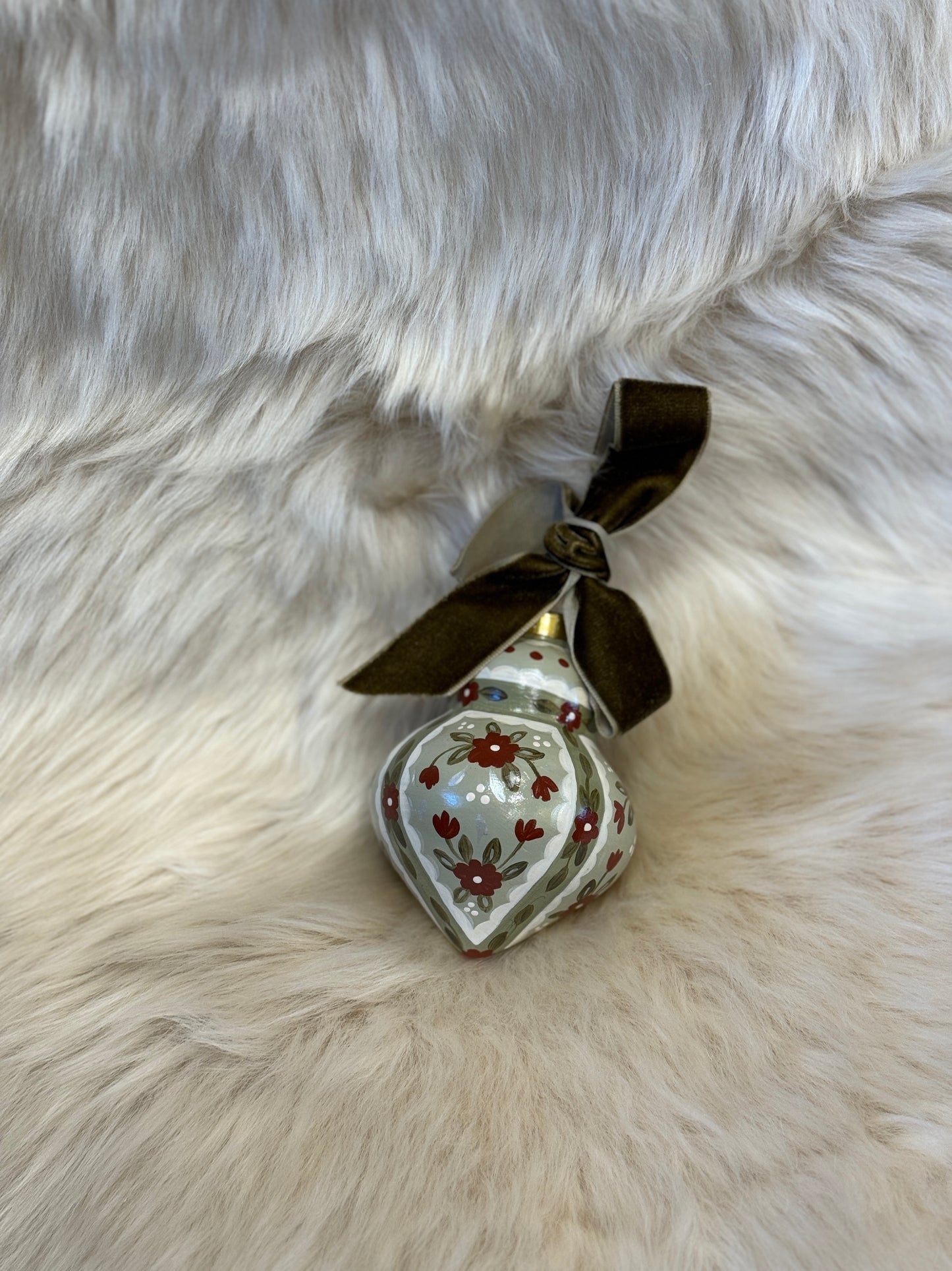 Sarah Maggie Hand Painted Ornament - Edelweiss