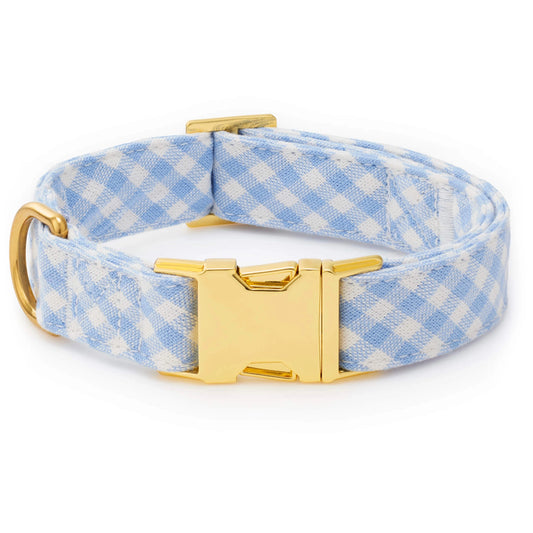 Sky Blue Gingham Collar