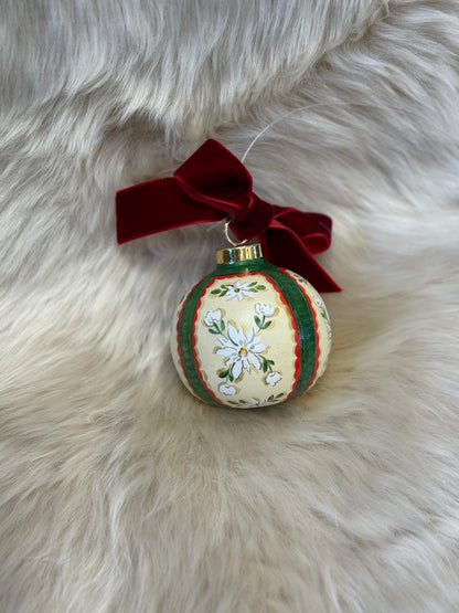 Sarah Maggie Hand Painted Ornament - Edelweiss